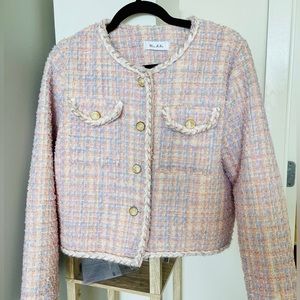 Pink tweed jacket